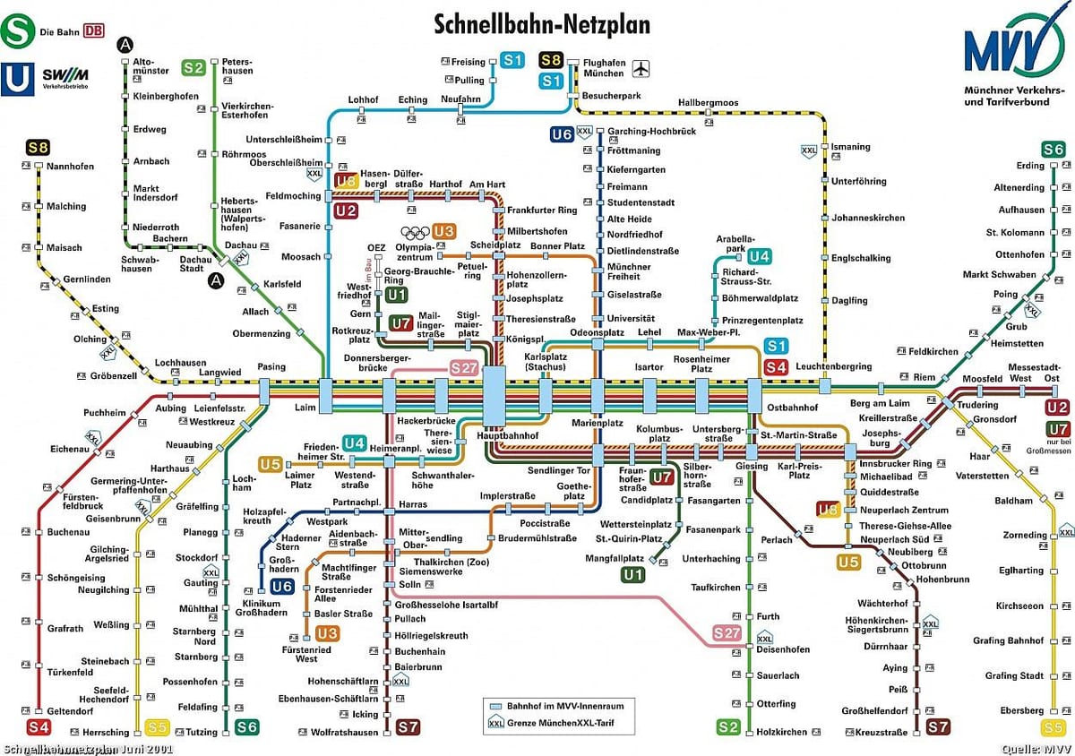 metro xəritəsi Münih