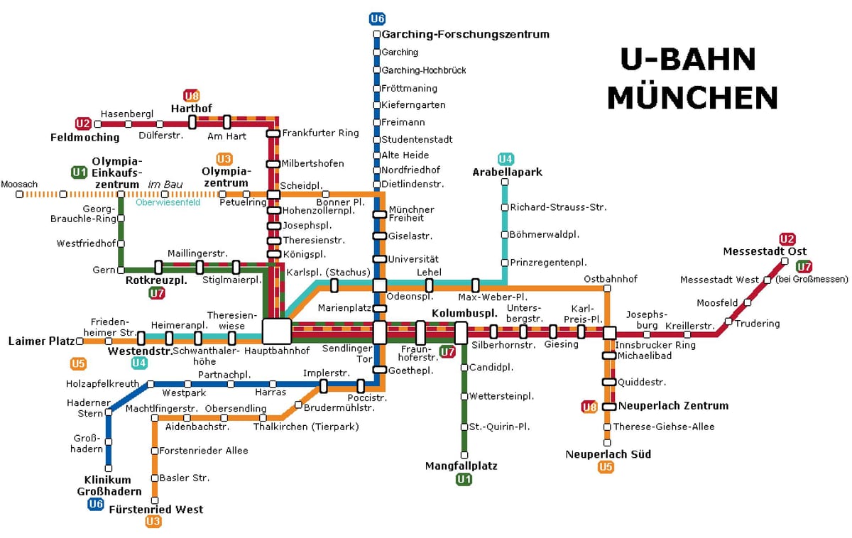metro xəritəsi Münih