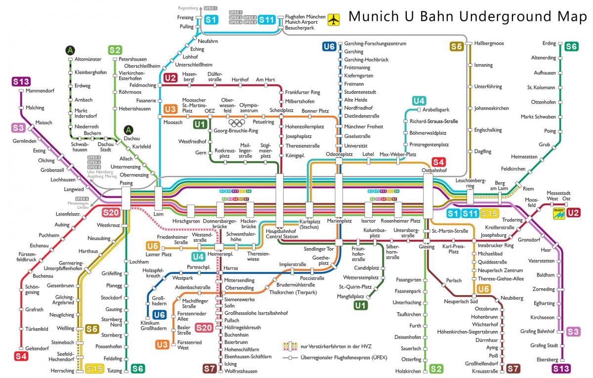 Münhen metro xəritəsi