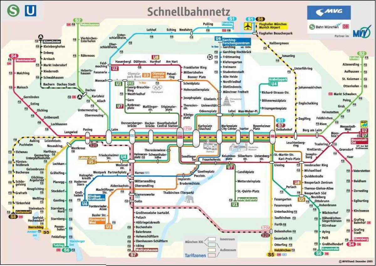 metro xəritəsi Münhen