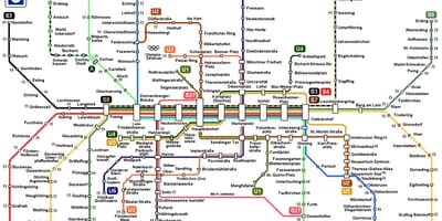 Metro xəritəsi Münhen, Almaniya
