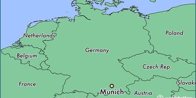 Münhen xəritədə