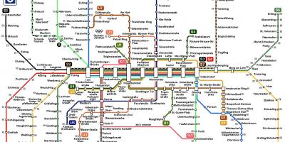 Metro xəritəsi Münhen, Almaniya