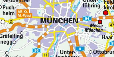Münhen şəhər mərkəzi Kart